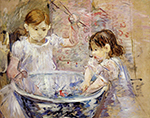 Berthe Morisot Children with a Bowl - 1886  oil painting reproduction
