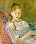 Berthe Morisot Girl with Cat - 1892  oil painting reproduction
