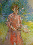 Berthe Morisot Girl with Shuttlecock 1888  oil painting reproduction