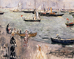 Berthe Morisot Harbor Scene, Isle Wight - 1875  oil painting reproduction