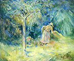Berthe Morisot Haying at Mezy - 1891  oil painting reproduction