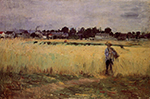 Berthe Morisot In the Wheat Fields at Gennevilliers - 1875  oil painting reproduction