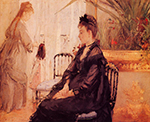 Berthe Morisot Interior - 1872  oil painting reproduction