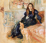 Berthe Morisot Julie Manet and Her Greyhound, Laertes - 1893  oil painting reproduction