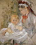 Berthe Morisot Julie with Her Nurse - 1880 -  oil painting reproduction