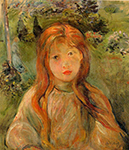 Berthe Morisot Little Girl at Mesnil (Jeanne Bodeau) - 1892  oil painting reproduction
