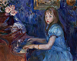 Berthe Morisot Lucie Leon at the Piano - 1892 oil painting reproduction
