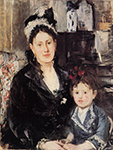 Berthe Morisot Madame Boursier and Her Daughter - 1874 - oil painting reproduction