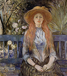 Berthe Morisot On a Bench - 1889  oil painting reproduction
