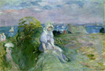Berthe Morisot On the Cliff at Portrieux - 1894  oil painting reproduction