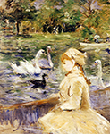 Berthe Morisot On the Lake - 1884  oil painting reproduction