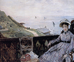 Berthe Morisot On the Terrace - 1874  oil painting reproduction