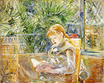 Berthe Morisot Reading - 1888  oil painting reproduction