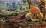 Berthe Morisot Shepherdess Laying Down 2 - 1891 oil painting reproduction