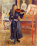 Berthe Morisot Studying the Violin - 1892 - 1893 oil painting reproduction