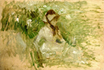 Berthe Morisot Tete de chien griffon, Follette - 1882  oil painting reproduction