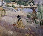 Berthe Morisot The Beach at Nice - 1882 oil painting reproduction