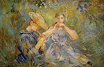 Berthe Morisot The Flageolet - 1890  oil painting reproduction
