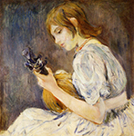 Berthe Morisot The Mandolin - 1889  oil painting reproduction
