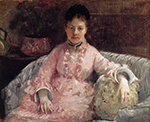Berthe Morisot The Pink Dress - 1870  oil painting reproduction