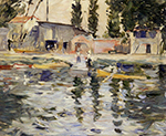 Berthe Morisot The Seine at Bougival - 1884  oil painting reproduction