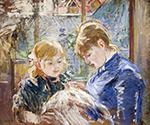 Berthe Morisot The Sewing Lesson oil painting reproduction