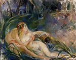 Berthe Morisot Two Nymphs Embracing - 1892  oil painting reproduction