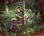 Berthe Morisot Woman and Child in a Garden - 1884  oil painting reproduction
