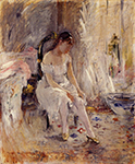 Berthe Morisot Woman Getting Dressed - 1880  oil painting reproduction