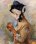 Berthe Morisot Woman Wearing Gloves 1885  oil painting reproduction