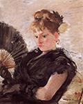 Berthe Morisot Woman with a Fan - 1876  oil painting reproduction