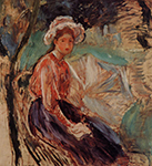 Berthe Morisot Young Girl with an Umbrella - 1893  oil painting reproduction