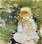 Berthe Morisot Young Girl with Doll - 1883  oil painting reproduction