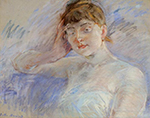 Berthe Morisot Young Woman in White - 1886  oil painting reproduction