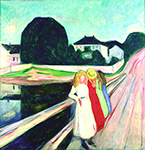 Edvard Munch Four Girls on the Bridge oil painting reproduction