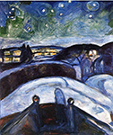 Edvard Munch Noite estrelada oil painting reproduction