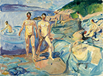 Edvard Munch Bathing Men oil painting reproduction