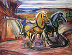 Edvard Munch Spring Plowing oil painting reproduction