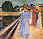 Edvard Munch Women on the Bridge 2 oil painting reproduction