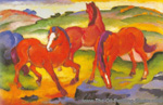 Franz Marc The Red Horses oil painting reproduction