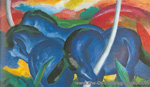 Franz Marc The Large Blue Horses oil painting reproduction