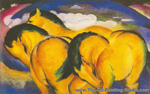 Franz Marc The Little Yellow Horses oil painting reproduction