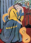 Henri Matisse Woman in Yellow And Blue with a Guitar oil painting reproduction