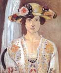 Henri Matisse Woman with a Flowered Hat oil painting reproduction