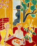 Henri Matisse Two Girls in a Yellow and Red Interior oil painting reproduction