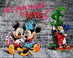 Mickey & Minnie Love painting for sale