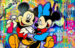 Mickey & Minnie Graffiti Love painting for sale