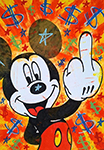 Mickey Mouse Middle Finger painting for sale