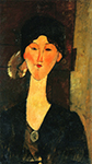Amedeo Modigliani Beatrice Hastings Standing by a Door oil painting reproduction