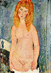 Amedeo Modigliani Blonde Nude - 1917 oil painting reproduction